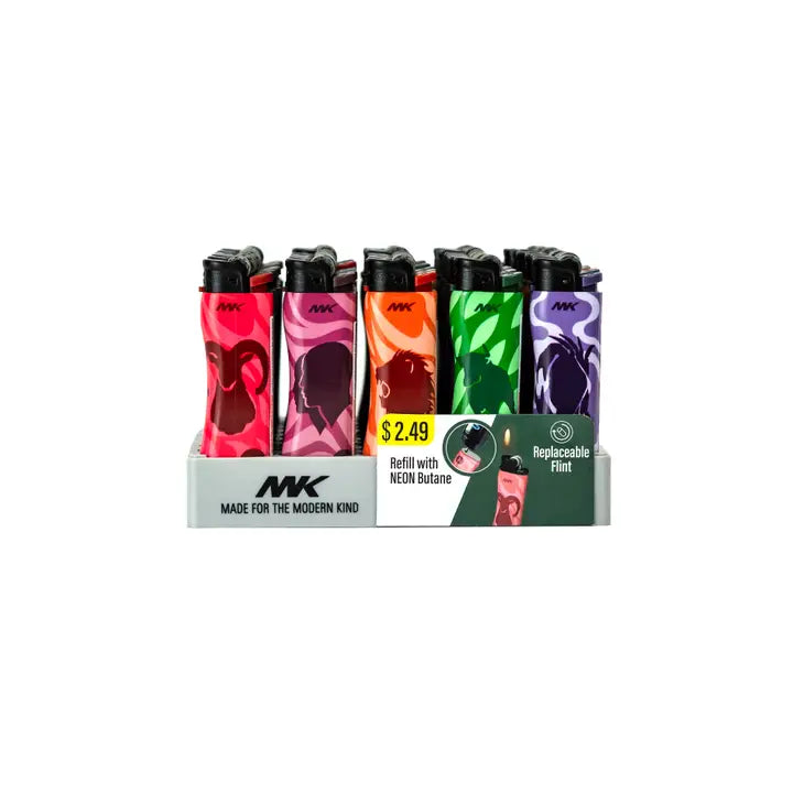 MK Lighter 9G Flint Strike Refillable Lighters Horoscop-5PC
