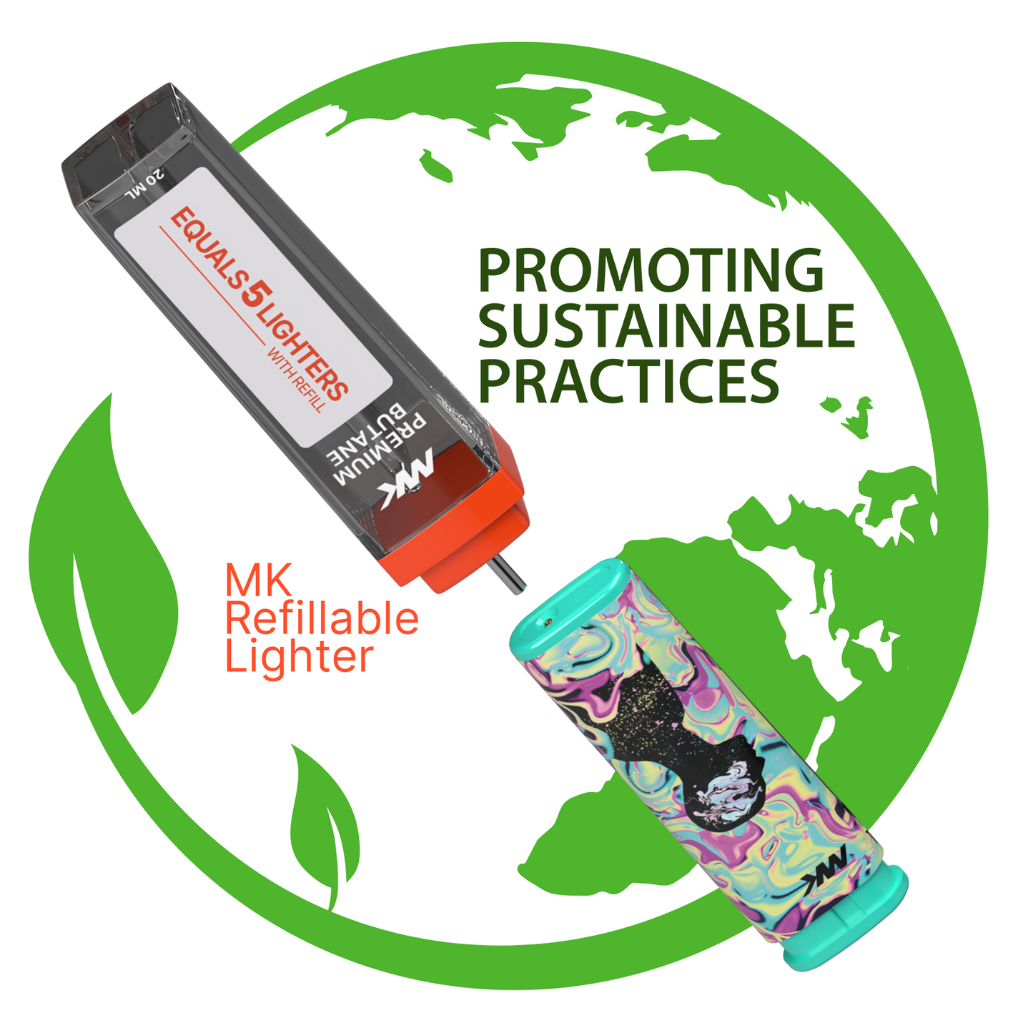 MK Wind Proof Jet Flame Lighters, 5PCS Striking Design, Ideal as Lighters for Candle, Camping, Outdoor use, Butane Refillable Lighter (Emotion-5PC)