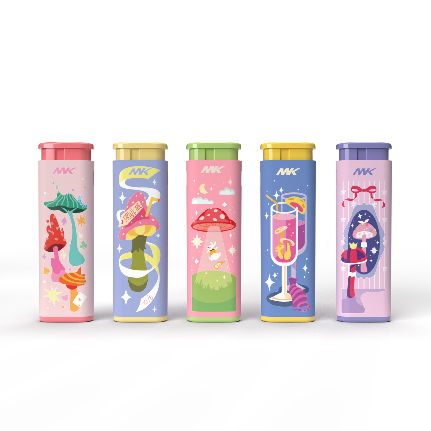 MK Lighter MagicMus Series, Windproof Flame, Pocket Lighters 50PCs