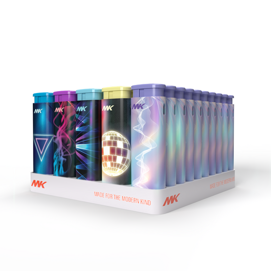 MK Lighter EDMGenre Series, Windproof Flame, Pocket Lighters 50PCs