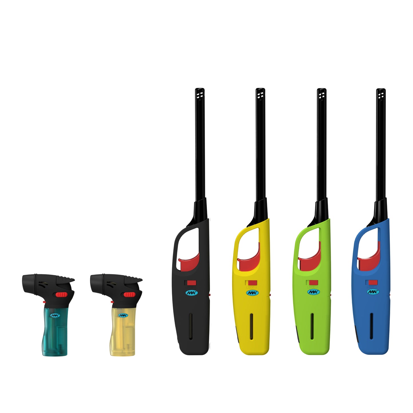 MK Lighters 6PCS Assorted Colors Multi-Purpose Utility Lighters Combo