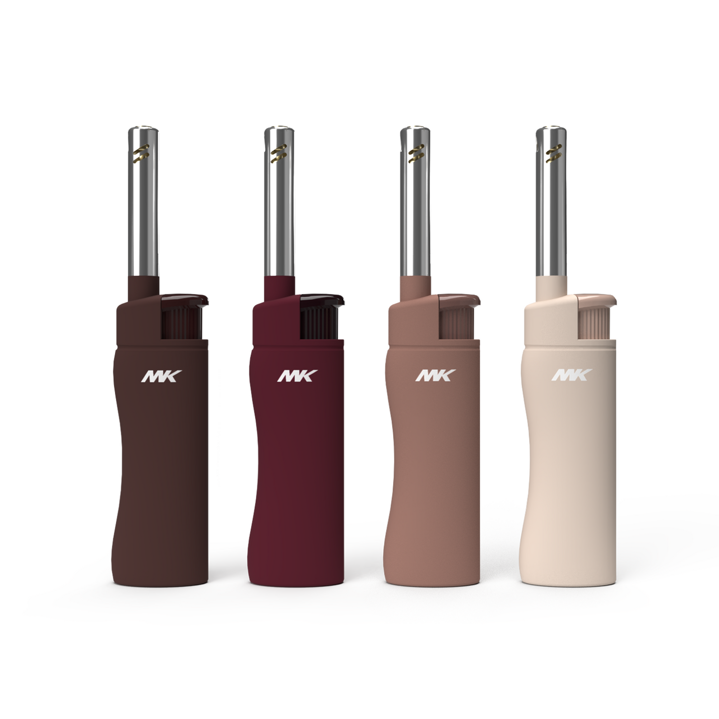 MK Candle Lighter, Butane Refillable Wind-Resistant Flame, 4-Pack for BBQ, Camping, Outdoor Use (Neutral-4PC)
