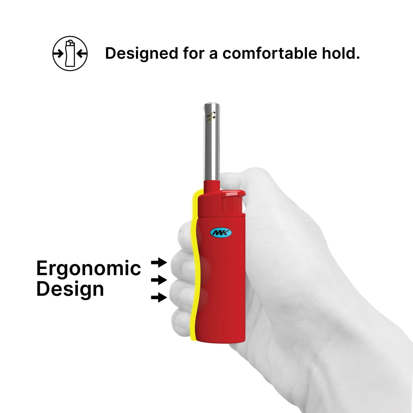 MK Lighter Range Series, Color Set, Windproof Flame, Mini Utility Lighters (10pcs)