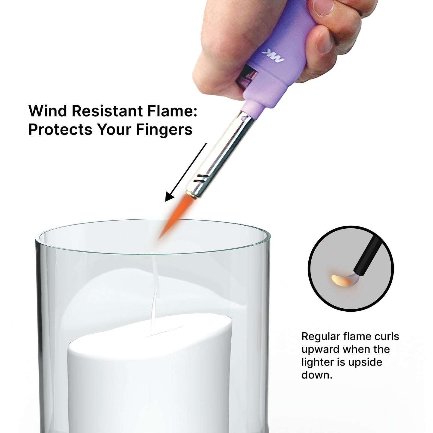 MK Lighter Harmony Series, Pastel Set, Windproof Flame, Mini Utility Lighters (50pcs)