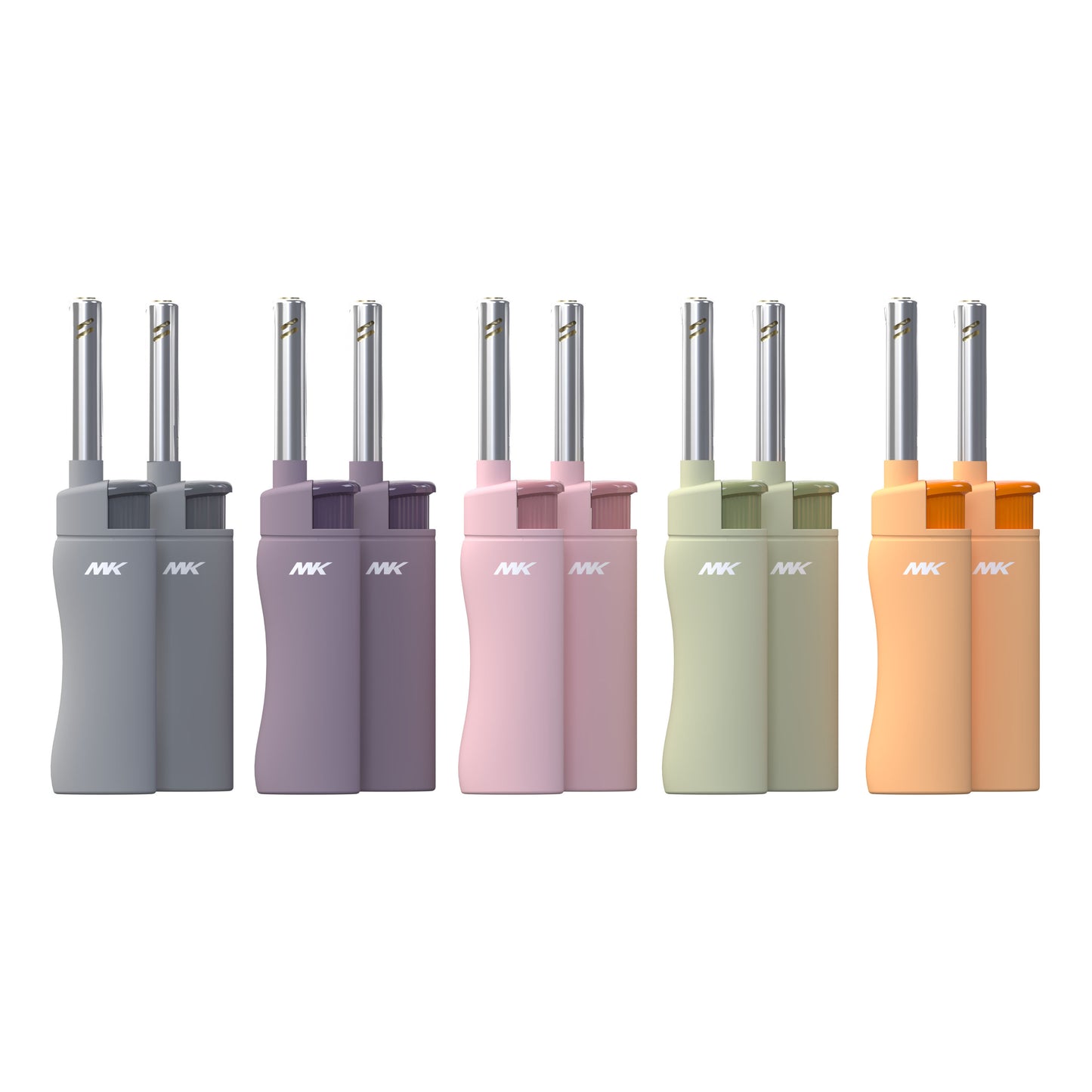 MK Lighter Range Series, Color Set, Windproof Flame, Mini Utility Lighters (10pcs)