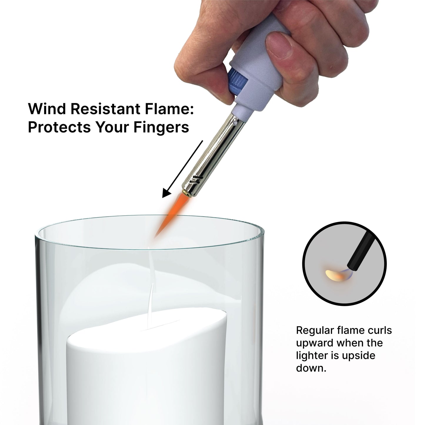 MK Lighter Range Series, NBR Set, Windproof Flame Mini Utility Lighters (6pcs)