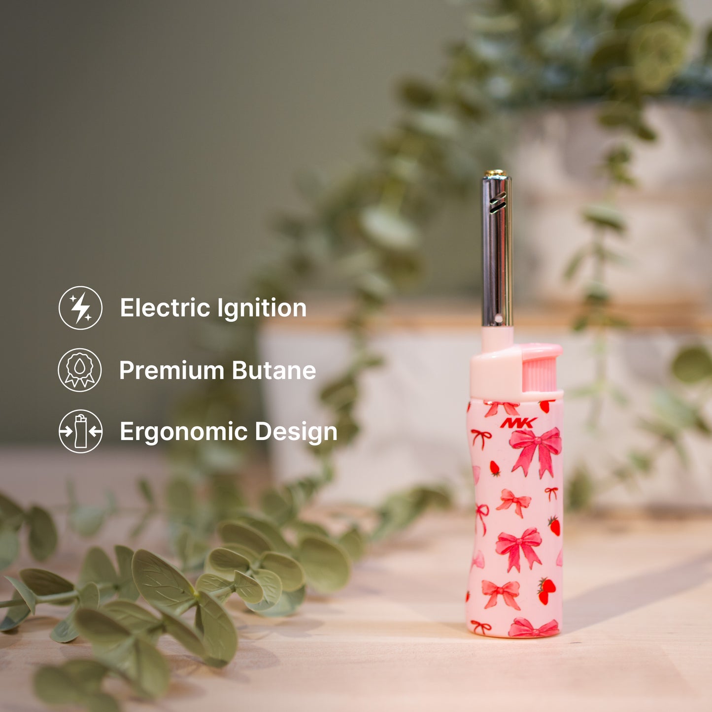 MK Lighter Charm Series, Color Set, Windproof Flame, Mini Utility Lighters (5pcs)