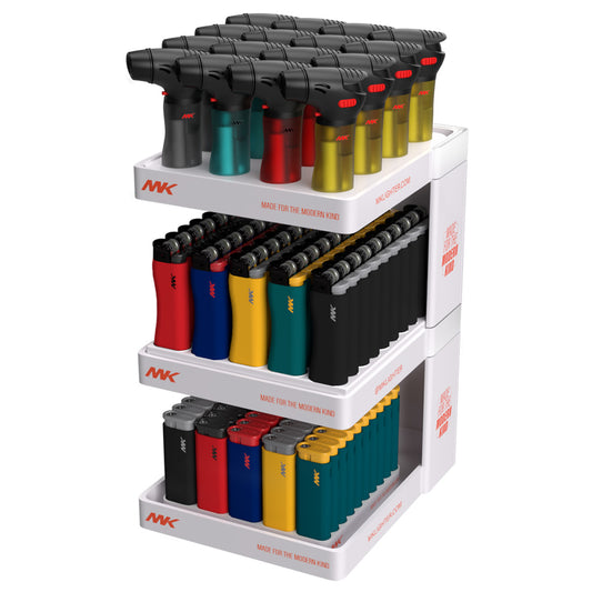 MK Lighter 3 Tier Rack Display 3TD-WI-9G-JET-01