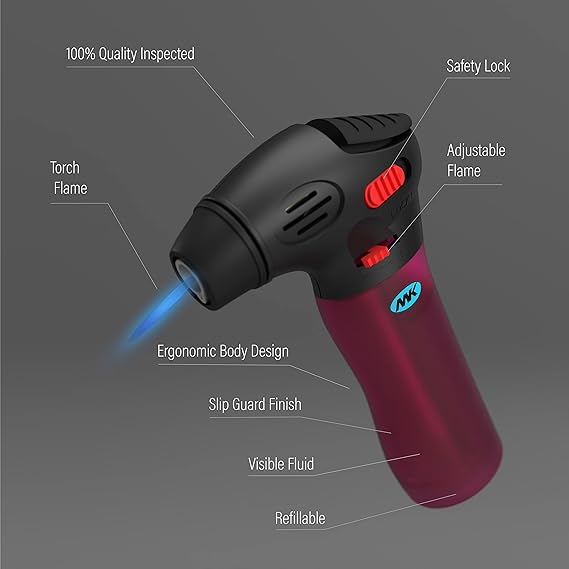 MK Lighter Maverick Set, Torch Flame Lighters (4pcs)