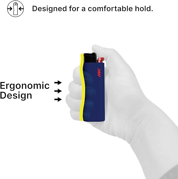 MK Lighter Grip-Pro Series, Regula Flame, 9G Flint Strike Pocket Lighters (Hue Set-10pcs)