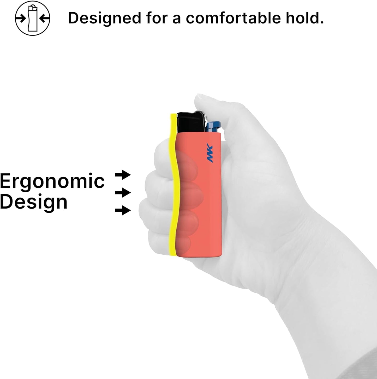MK Lighter 9G Flint Strike Refillable Lighters (Tone-50 Packs)