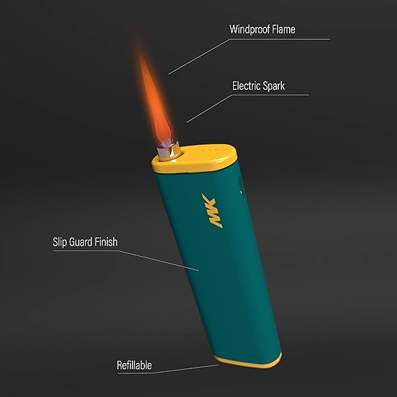 MK Lighter Jet Series, Windproof Flame Pocket Lighters (Hue Set-10pcs)