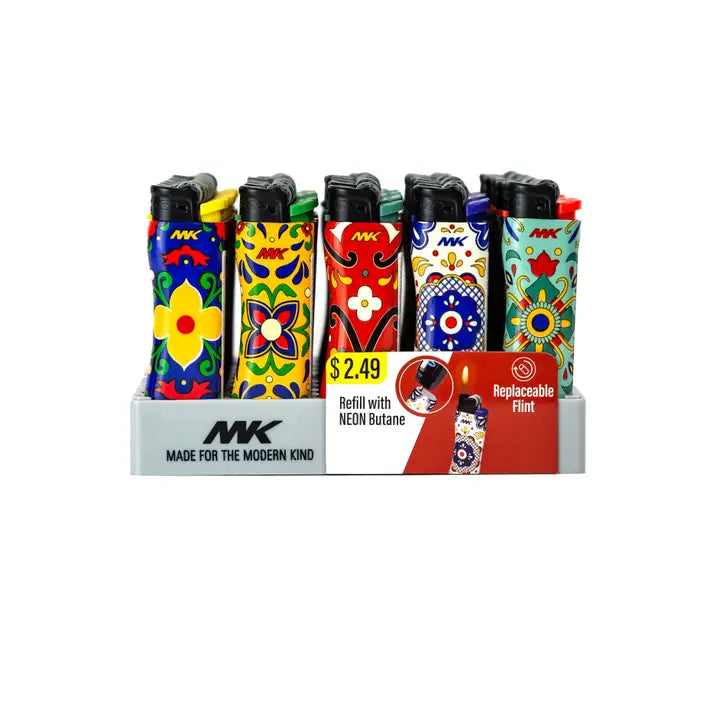 MK Lighter 9G Flint Strike Refillable Lighters Talaver-5PC