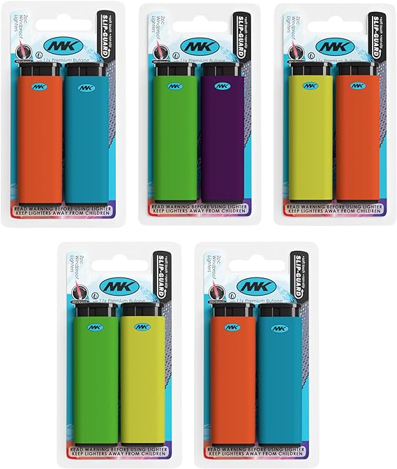 MK Lighter Jet Series, Windproof Flame Pocket Lighters (Hue Set-10pcs)
