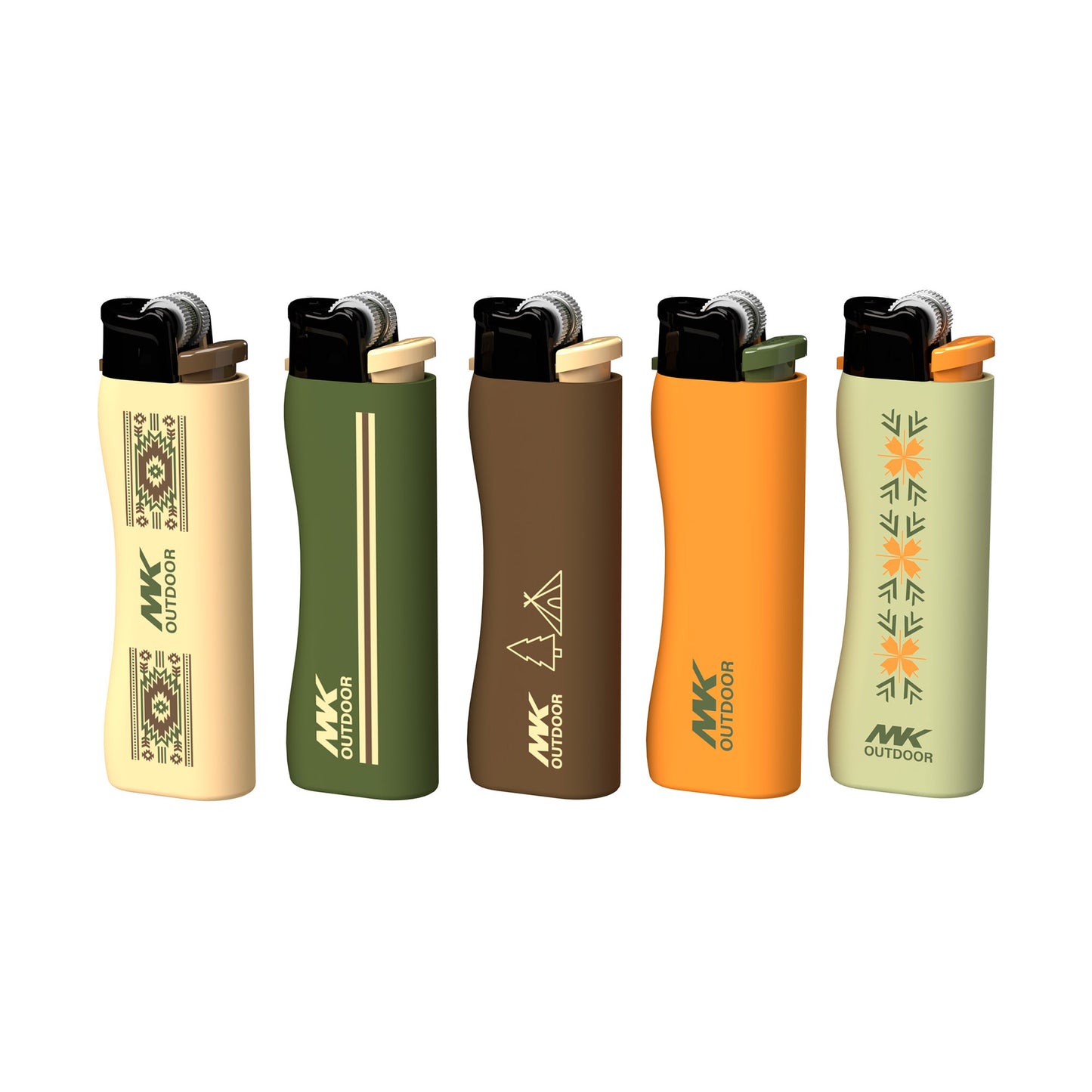 MK Lighter Outdoor Series, Eco Set, Regular Flame, Flint Strike Pocket Lighters (50 pcs)