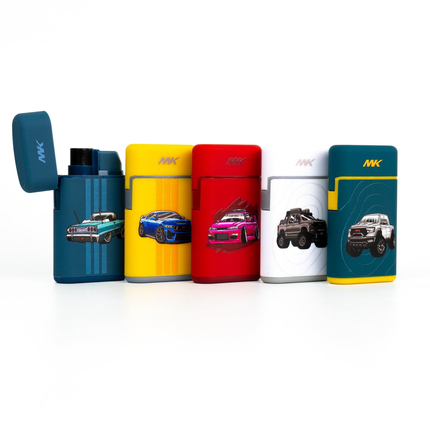 MK Lighter Windproof Torch Flame Lighter ā Stylish Chibi Vehicle Design, Refillable and Durable for All Weather Conditions