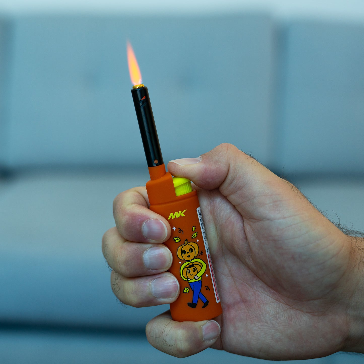 MK Lighter Collector’s Edition Refillable Candle – Multipurpose Jet Flame Butane with Long Wand for Indoor & Outdoor Use Gift Couples Friends Family (Trick or Treat-5PC)