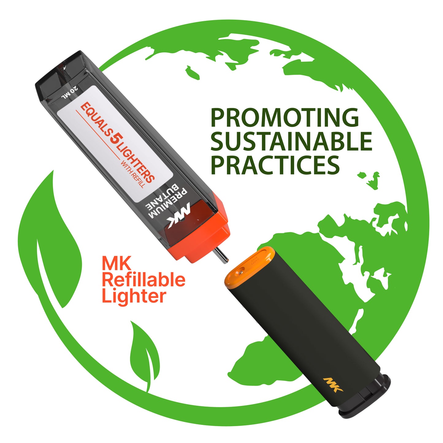 MK Lighter Jet Series, Black Set, Windproof Flame, 50PCS Multipurpose Utility Lighters