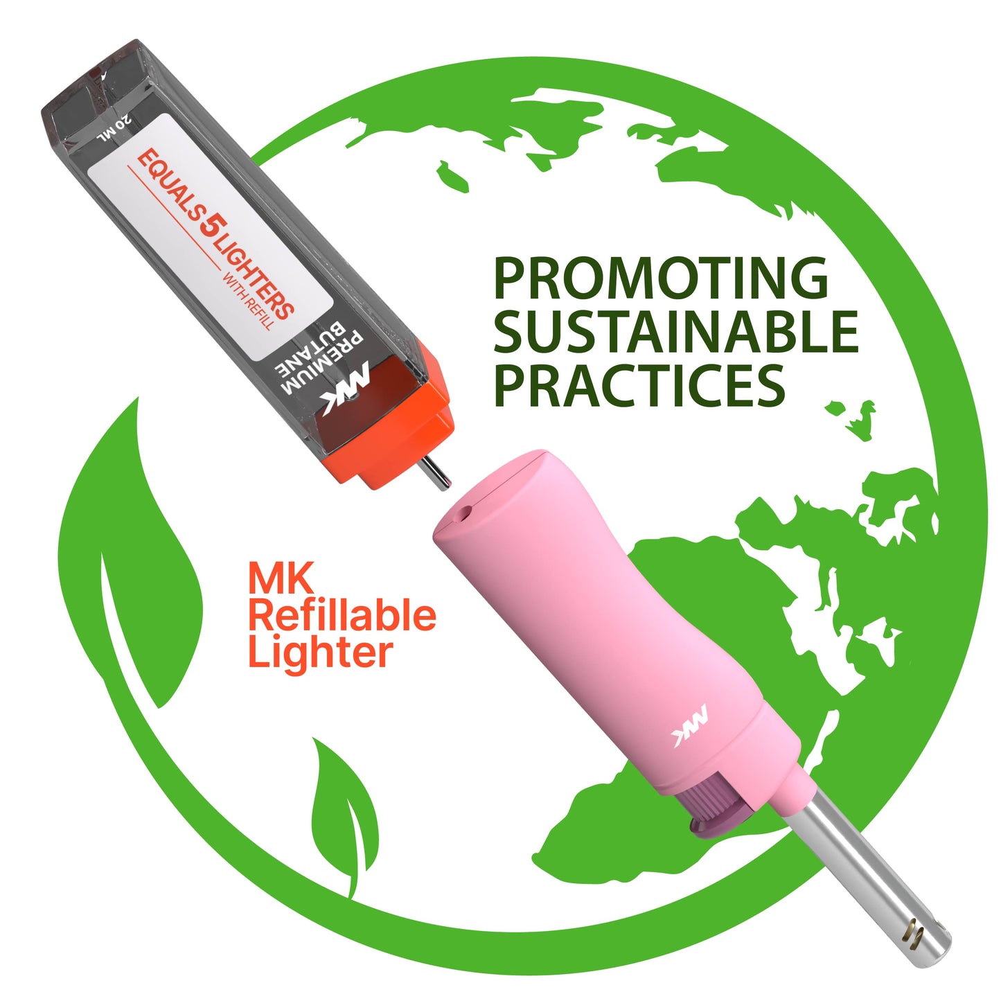 MK Lighter Harmony Series, Pastel Set, Windproof Flame, Mini Utility Lighters (50pcs)