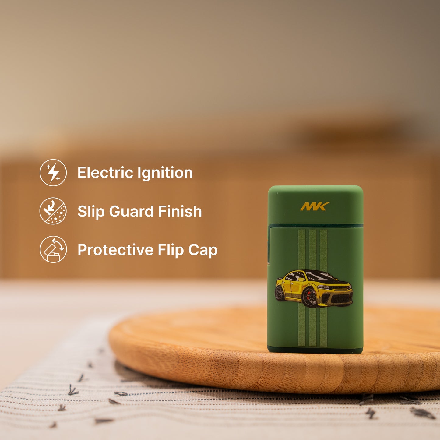 MK Lighter Windproof Torch Flame Lighter ā Stylish Chibi Vehicle Design, Refillable and Durable for All Weather Conditions