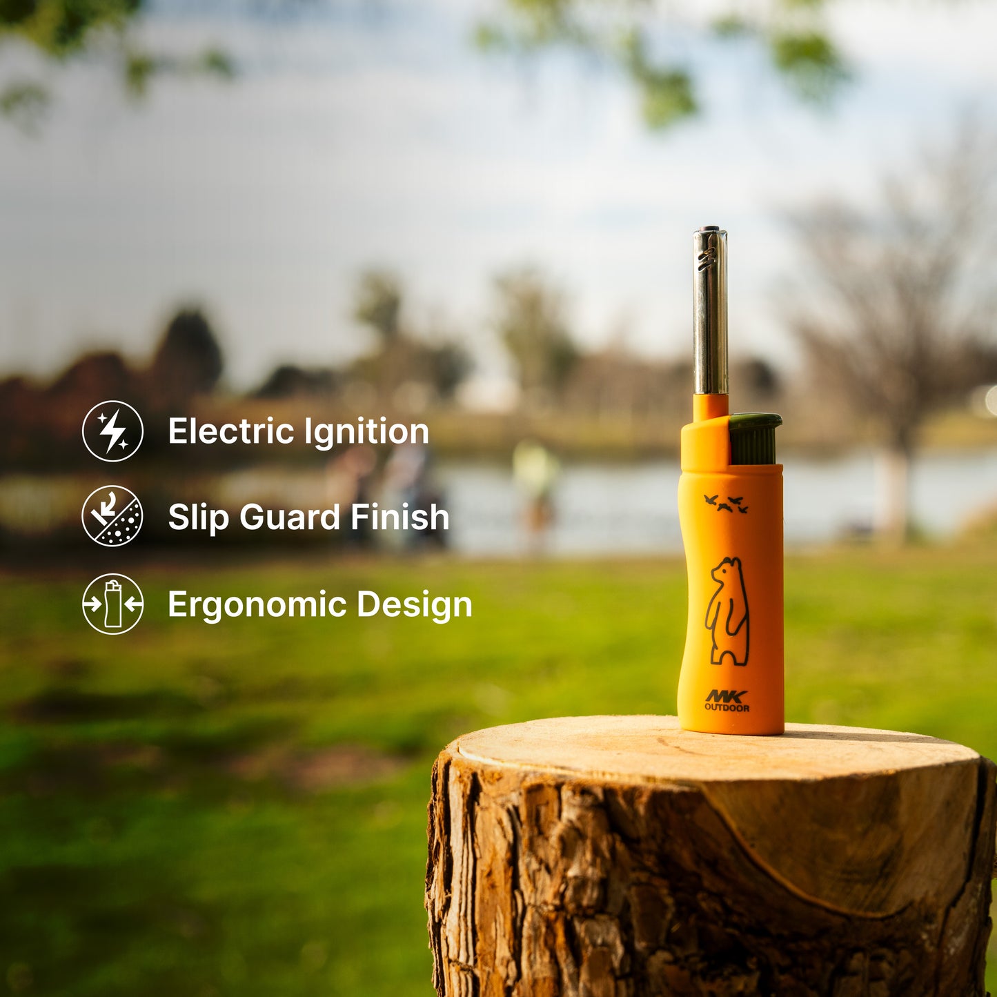 MK Lighter Outdoor Series, Lantern Set, Windproof Flame Mini Utility Lighters (4pcs)