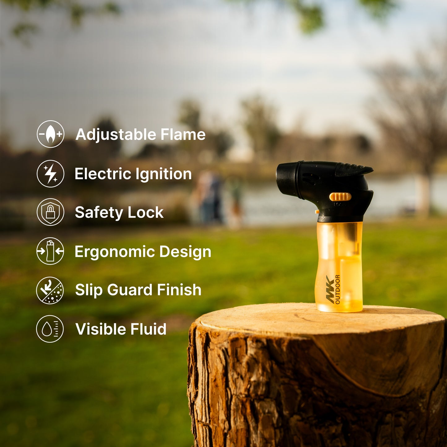 MK Lighter Outdoor Series,  2PC Mini Torch Lighter For Tray