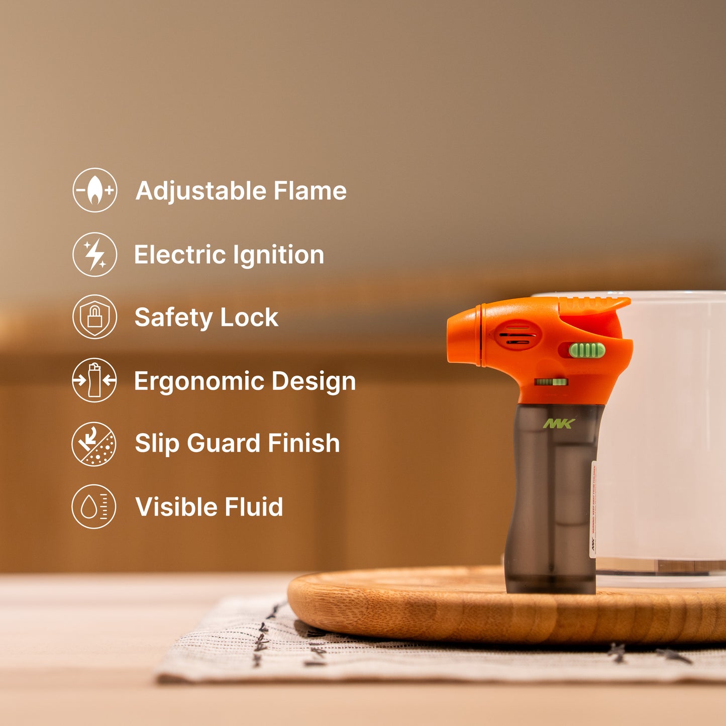 MK Lighter, 5PCS Windproof Utility Lighters Combo