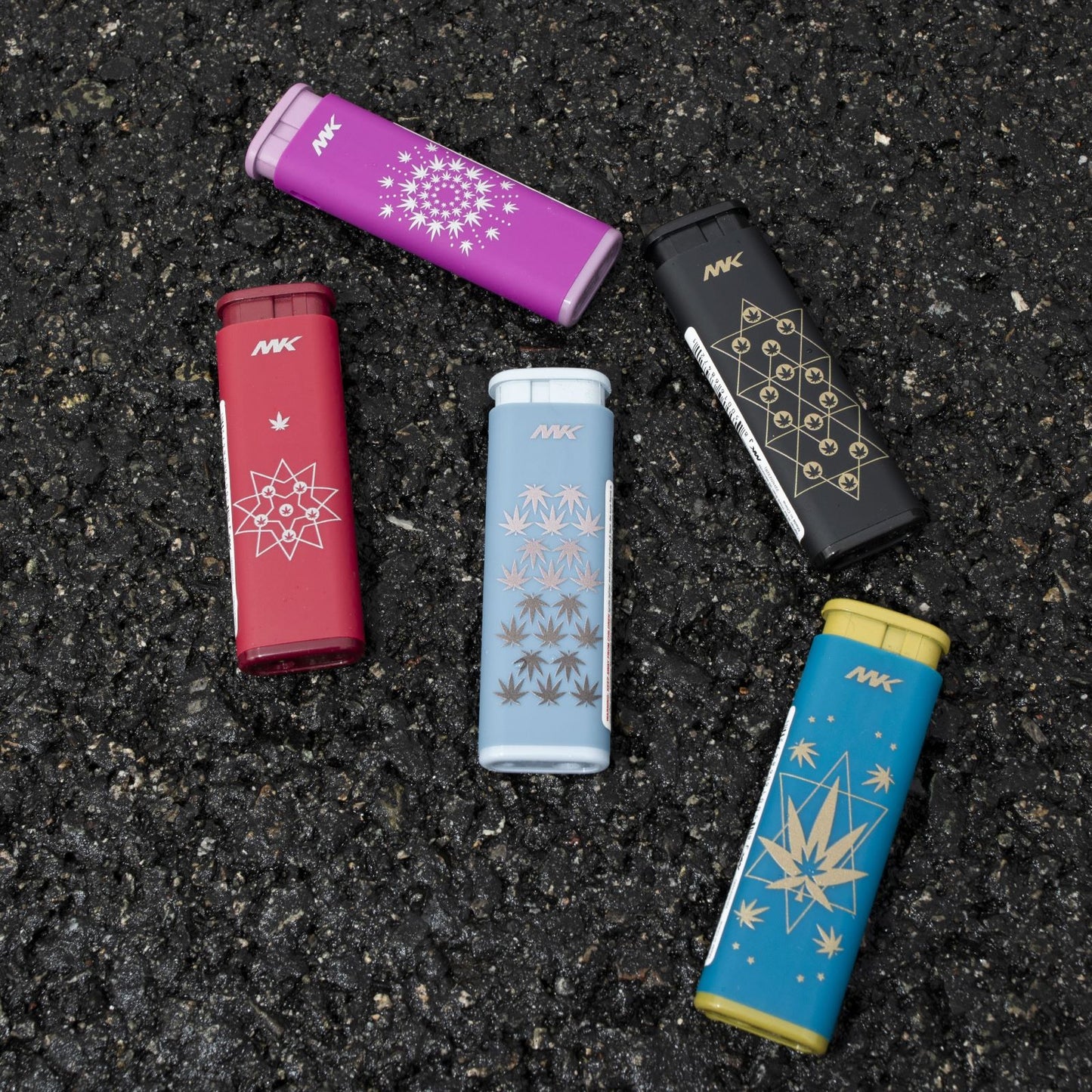 MK Lighter Jet Series, Jane Set, Windproof Flame, 5PCS Multipurpose Utility Lighters