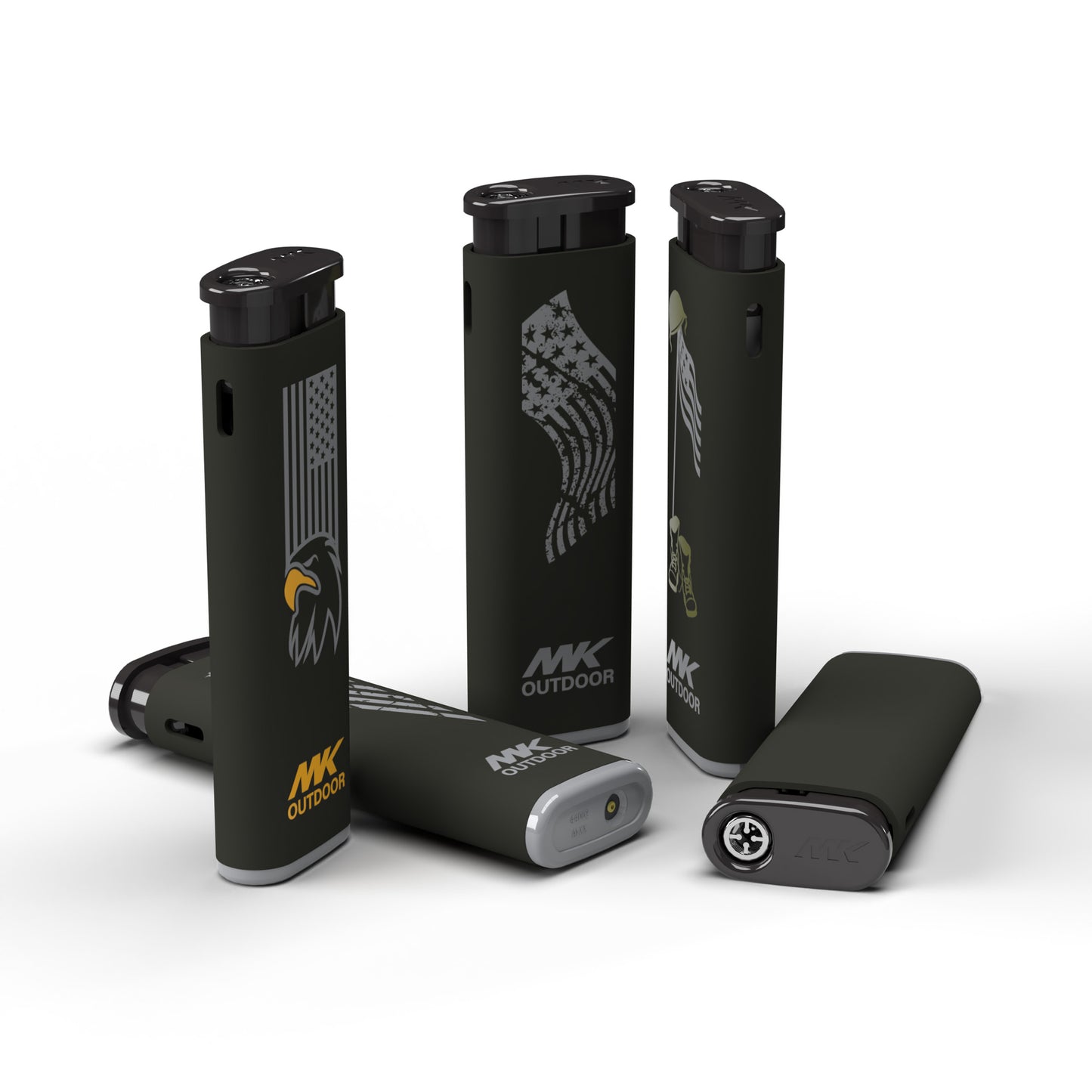 MK Lighter Outdoor Series, Alpine Set, Windproof Flame, Pocket Lighters (Freedom 50pcs)