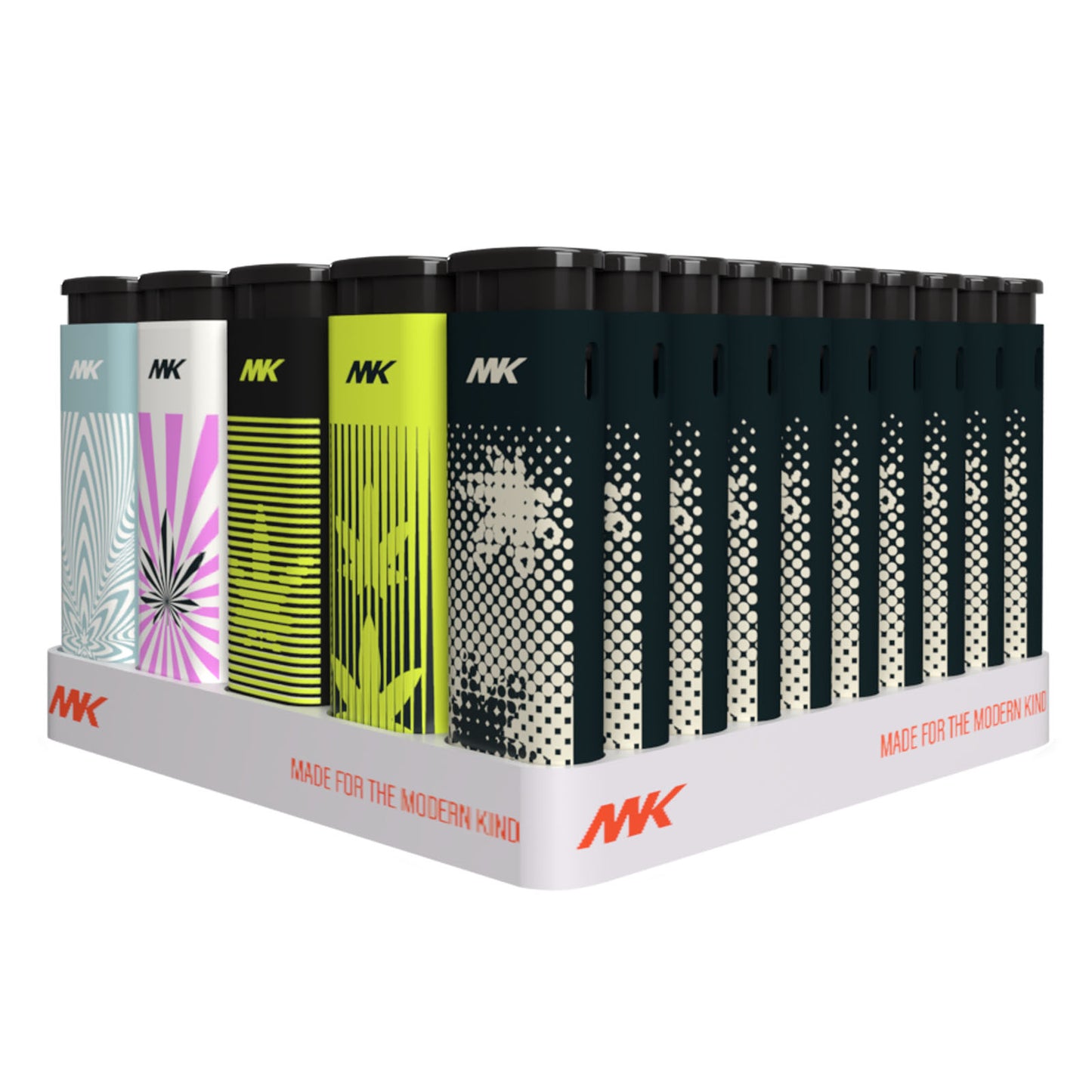 MK Lighter Jet Series, Windproof Flame, Pocket Lighters (Leaf Set-50pcs)
