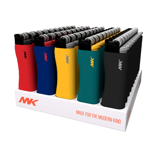 MK Lighter 9G Flint Strike Refillable Lighters (Hue-50 Packs)