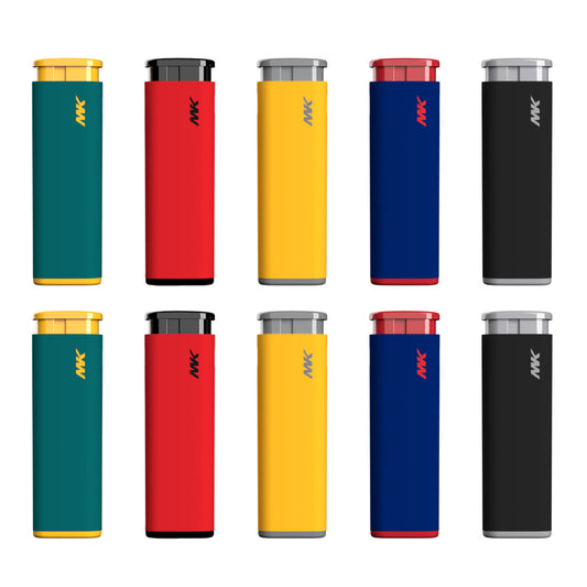 MK Lighter Jet Series, Windproof Flame Pocket Lighters (Hue Set-10pcs)