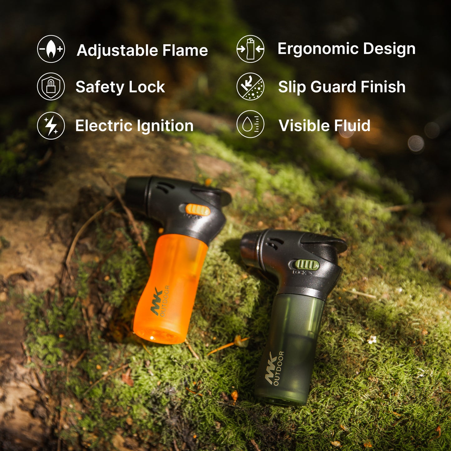 MK Lighter Outdoor Series, Expedition 2PC*2PK Mini Torch Lighter