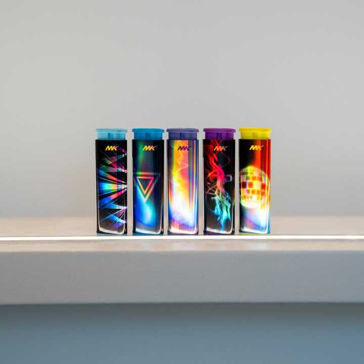 MK Lighter EDMGenre Series, Windproof Flame, Pocket Lighters 50PCs