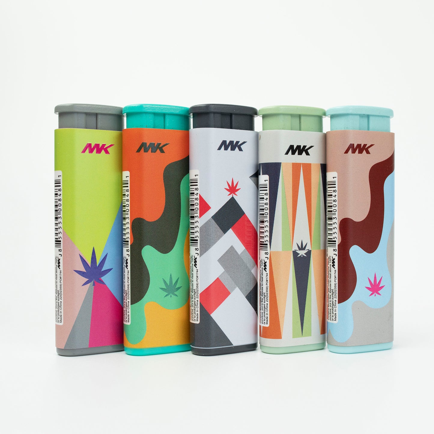 MK Lighter Jet Series, Windproof Flame, Pocket Lighters (Hydro Set-5pcs)