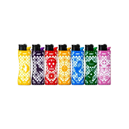 MK Lighter 9G Flint Strike Refillable Lighters Papel Picado(5pcs)