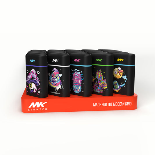 MK Lighter Collect Series, trippy, Torch Flame Lighter-25PCs