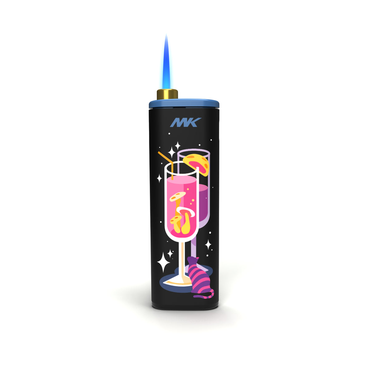 MK Lighter Set 50-Pack Mush Design Multipurpose Refillable, Windproof Flame, Slip Guard Candle & BBQ, Prepping & Camping Supplies,