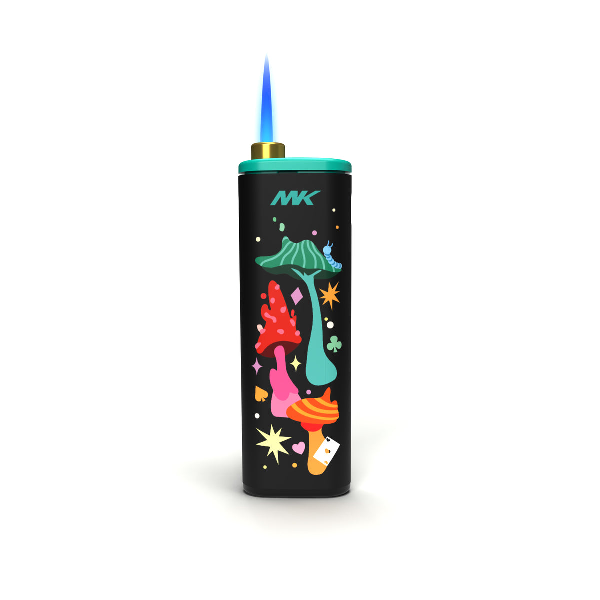 MK Lighter Set 50-Pack Mush Design Multipurpose Refillable, Windproof Flame, Slip Guard Candle & BBQ, Prepping & Camping Supplies,
