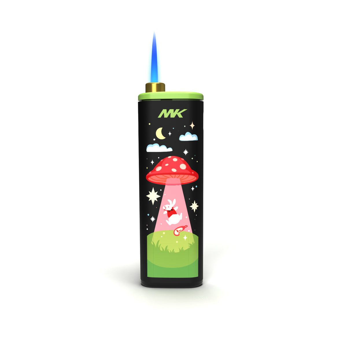 MK Lighter Set 50-Pack Mush Design Multipurpose Refillable, Windproof Flame, Slip Guard Candle & BBQ, Prepping & Camping Supplies,