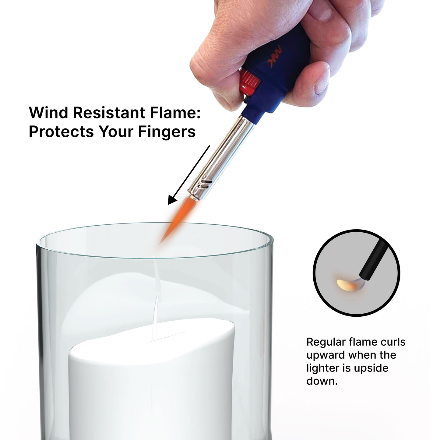 MK Lighter Range Series, Hue Set, Wind-Resistant Flame, Mini Utility Lighters