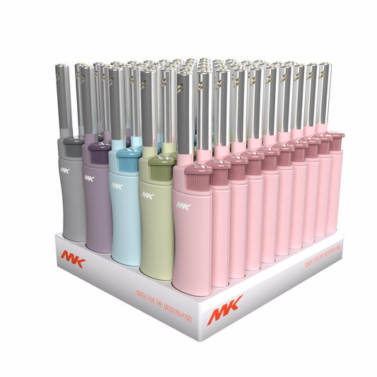 MK Lighter Range Series, Pastel Set, Windproof Flame, Mini Utility Lighters (50pcs)