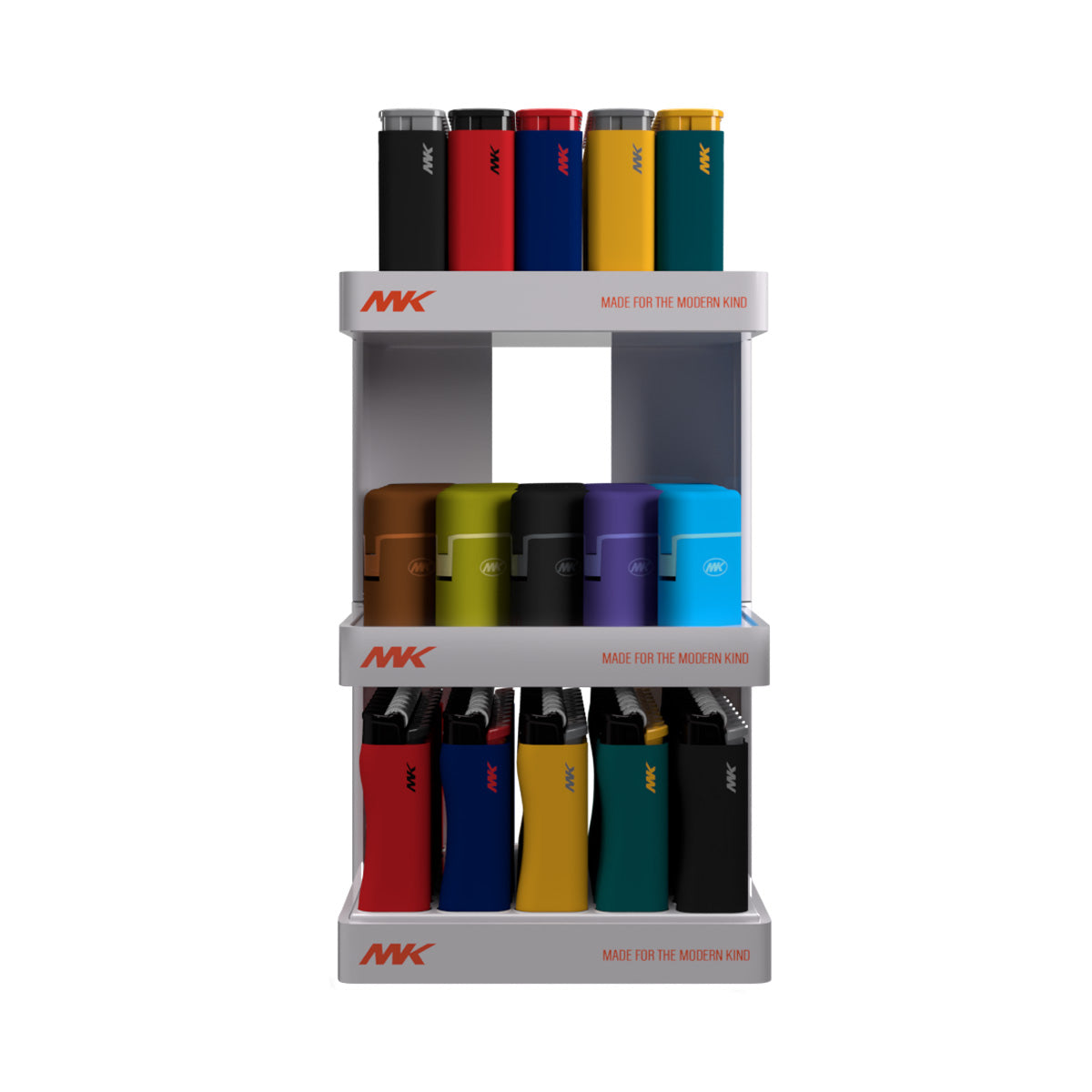 MK Lighter 3 Tier Rack Display 3TD-EE-9G-JET-01