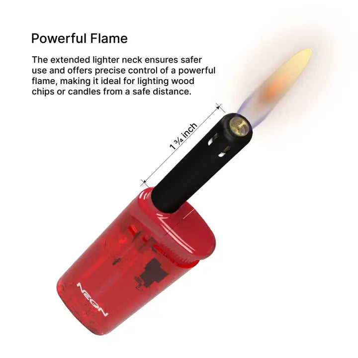 Neon Refillable Regular Flame Lighters 6BL