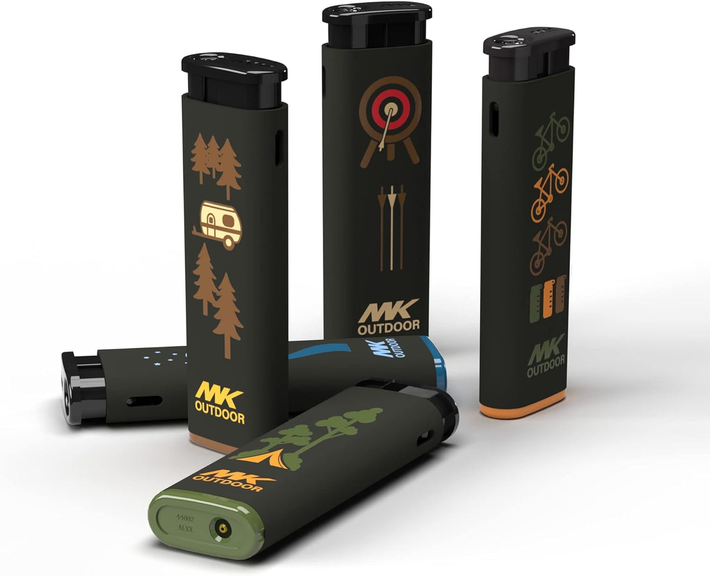MK Lighter Outdoor Series, Alpine Set, Windproof Flame, Pocket Lighters (Outdoorsmen 50pcs)