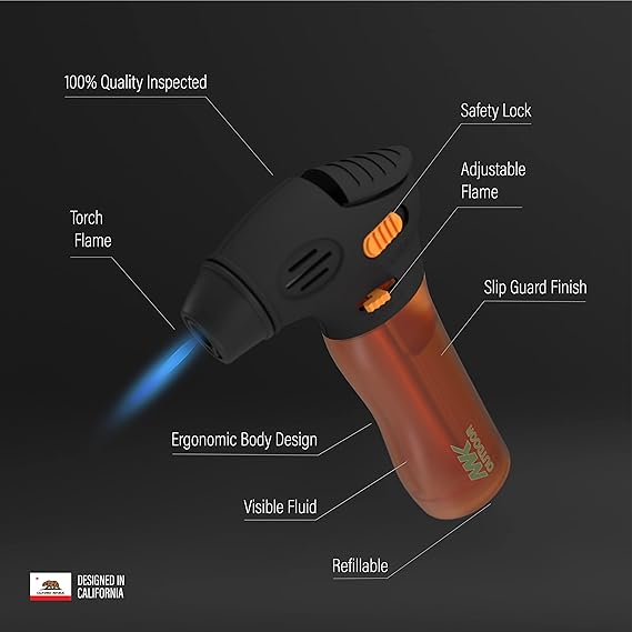 MK Lighter Outdoor Series, Navigator Set, Torch Flame Lighters (4pcs)