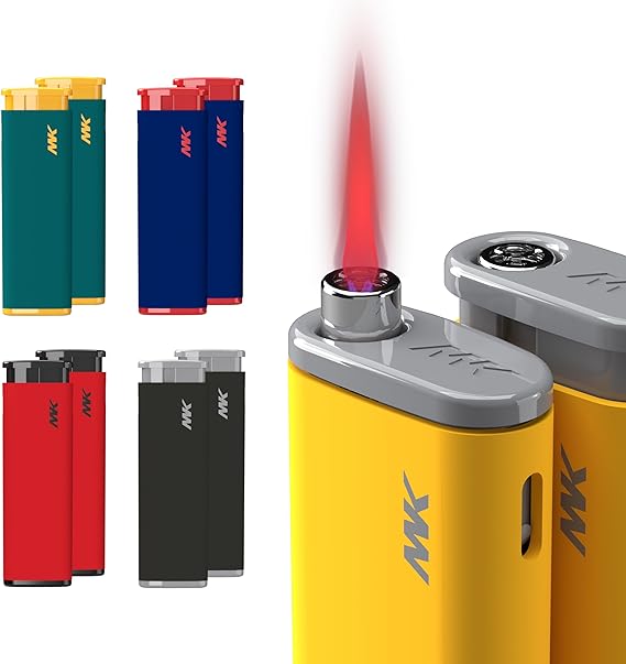 MK Lighter Jet Series, Windproof Flame Pocket Lighters (Hue Set-10pcs)