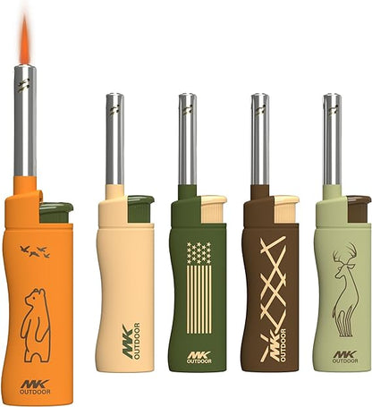 MK Lighter Outdoor Series, Lantern Set, Windproof Flame Mini Utility Lighters (5pcs)