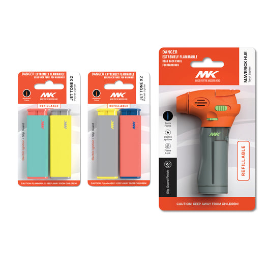 MK Lighter, 5PCS Windproof Utility Lighters Combo