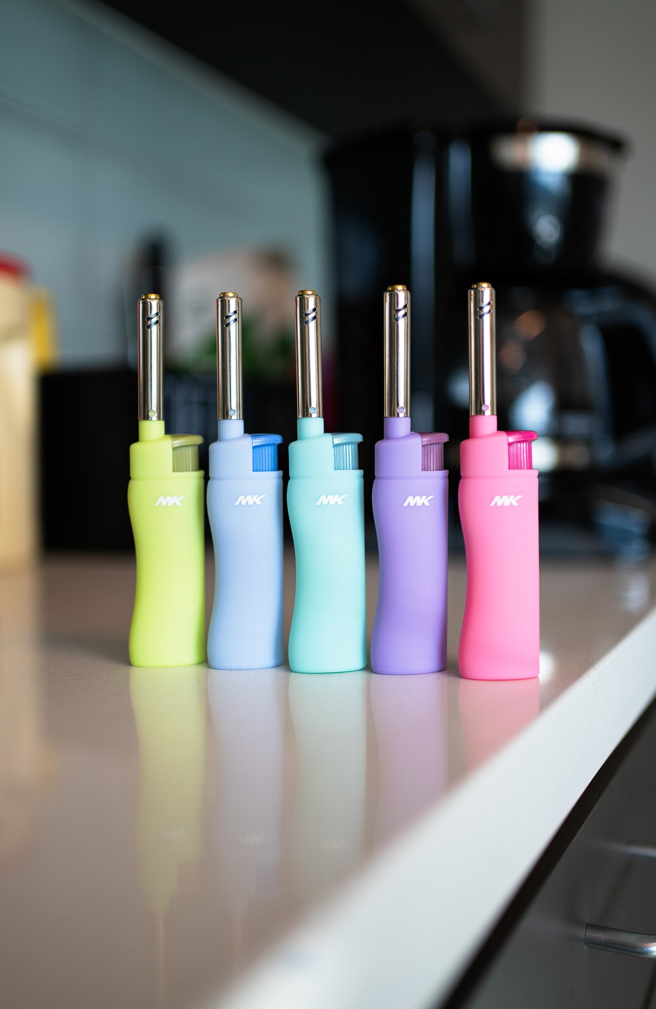 MK Lighter Harmony Series, Color Set, Windproof Flame, Mini Utility Lighters (10pcs)